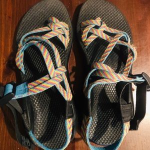 Colorful Tevas Size W 7